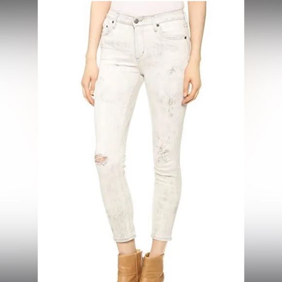 Citizens Of Humanity Rocket Crop High Rise Skinny 26 BNWT Fire Grey - Picture 2 of 11